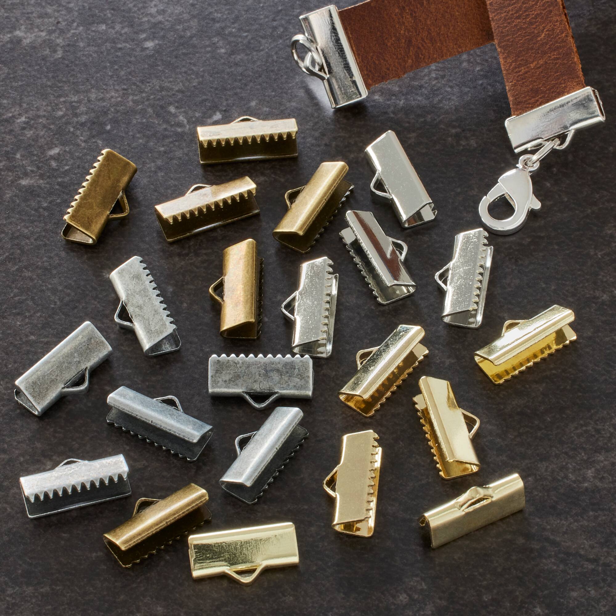 12 Packs: 24 ct. (288 total) Mixed Metal Crimp Closures by Bead Landing™